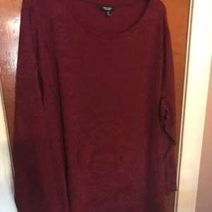 Maroon long sleeve top